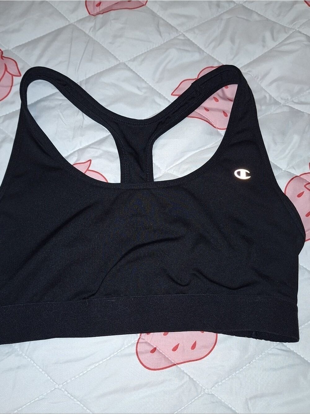 Champion Black Racerback Sports Bra XL